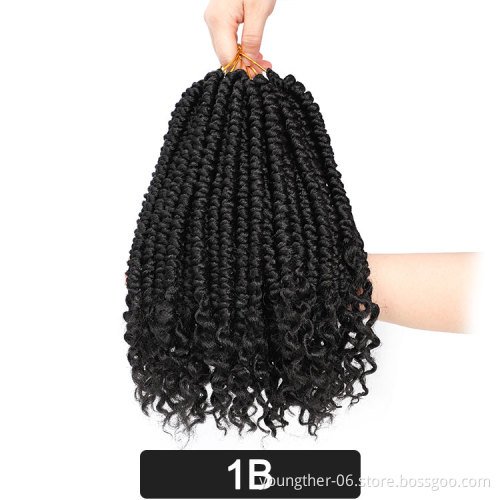 12Inch Curly End Senegalese Twist Braiding Hair Styles Jamaican Twist Braid Body Wave Crochet Braid Hair Twist